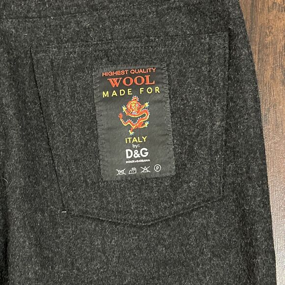 J&ANS Dolce Gabbana Gray Men Wool Pants Made In Italy Size: 36/50 - Picture 4 of 11